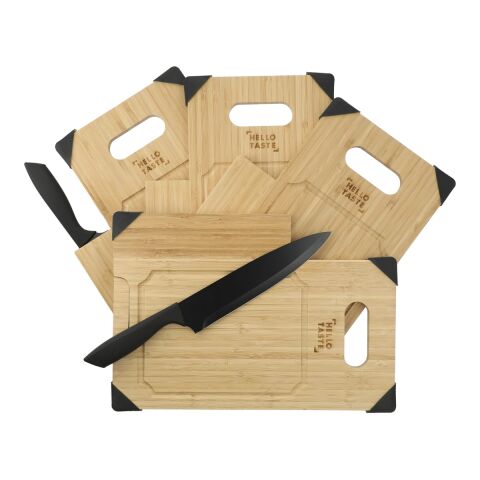 Bamboo Cutting Board with Knife