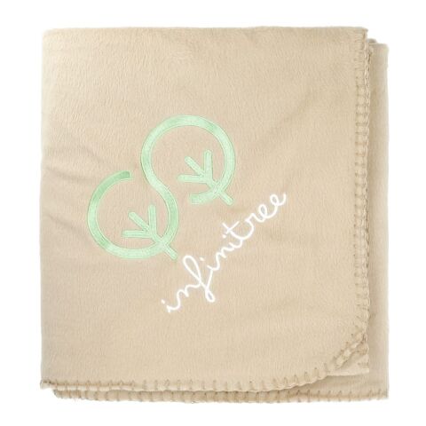 100% Recycled PET Fleece Blanket with RPET Pouch Standard | Natural | No Imprint | not available | not available