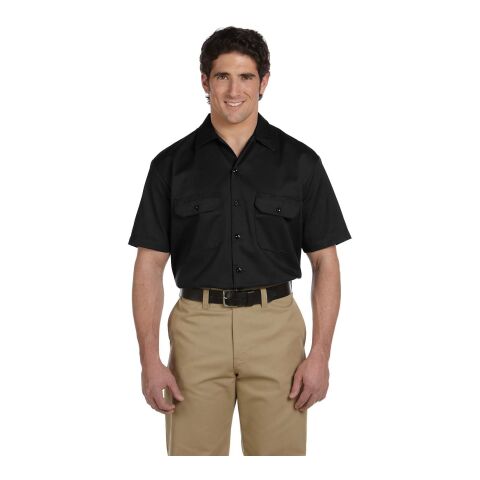 Men&#039;s Short-Sleeve Work Shirt Black | M | No Imprint | not available | not available