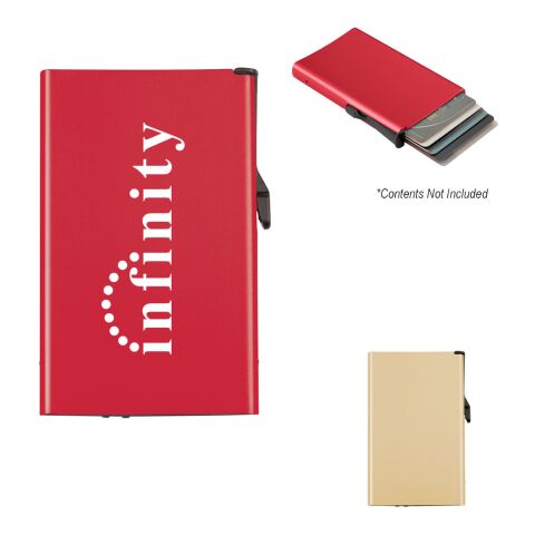 Aluminum RFID Data Blocking Card Holder Red | No Imprint | not available | not available