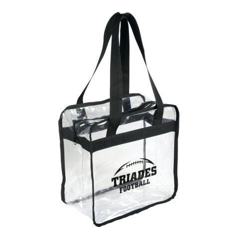 Game Day Clear Zippered Safety Tote Standard | Black | No Imprint | not available | not available