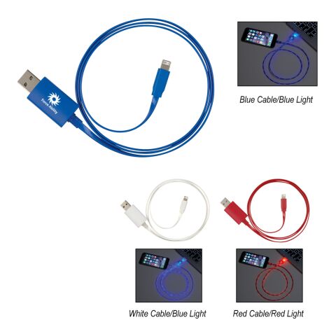 2-In-1 Light Up Charging Cable Matte Blue | No Imprint | not available | not available