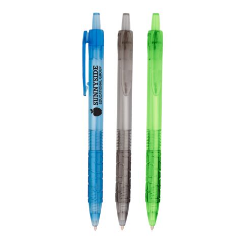 Wave Pen Gray/Black | 1-color Screen Print | Barrel | 1.50 Inches × 1.50 Inches