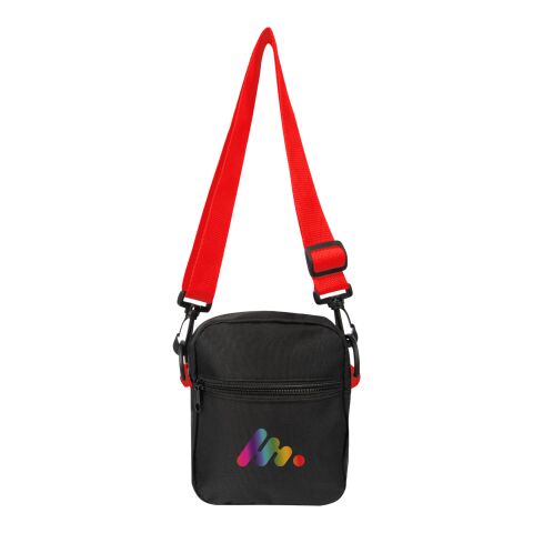 Spectrum Sling Bag Red with Black | 1-color Screen Print | Side1 | 3.00 Inches × 2.50 Inches