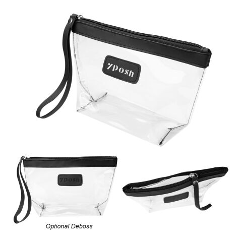 Posh Clear Wristlet Pouch Black | No Imprint | not available | not available