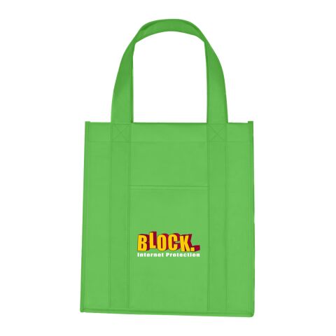 Matte Laminated Non-Woven Shopper Tote Bag Lime | No Imprint | not available | not available