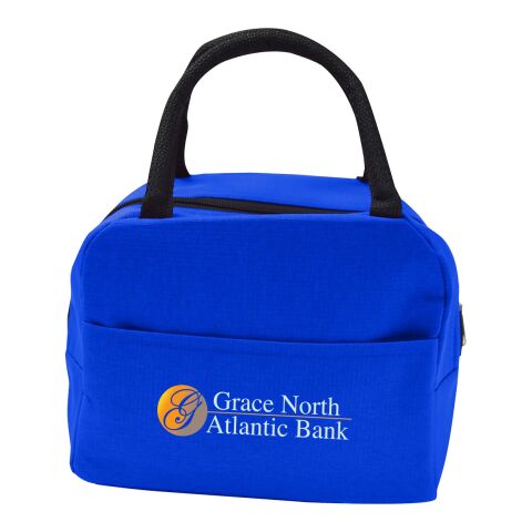 Watson Water Resistant Lunch Bag Royal Blue | 1-color Screen Print | Side1 | 6.00 Inches × 2.00 Inches