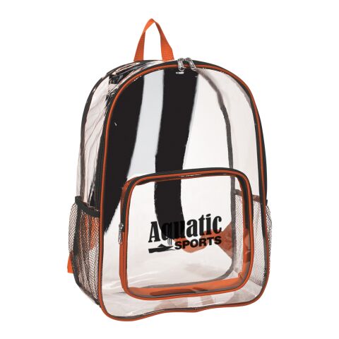 Clear Backpack Orange | No Imprint | not available | not available