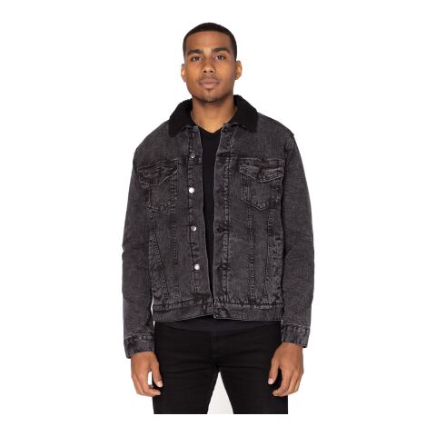 Unisex Sherpa-Lined Denim Jacket Black-Black | L | No Imprint | not available | not available