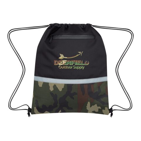 Camo Accent Drawstring Sports Pack Black | No Imprint | not available | not available