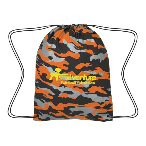 Reflective Camo Drawstring Sports Pack Orange | No Imprint | not available | not available