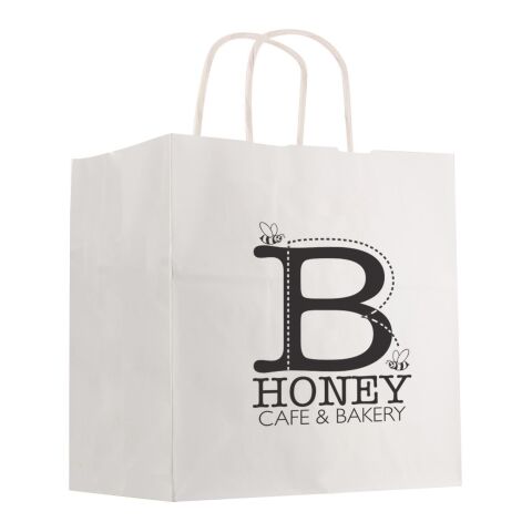 Kraft Paper White Shopping Bag - 10&quot; x 10&quot; White | No Imprint | not available | not available