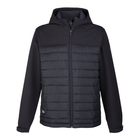 Men&#039;s Pinnacle Puffer Body Softshell Hooded Jacket Black | 3XL | No Imprint | not available | not available