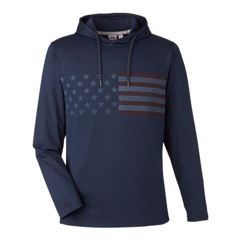 Men&#039;s Volition Striped Hooded Pullover Navy | L | No Imprint | not available | not available