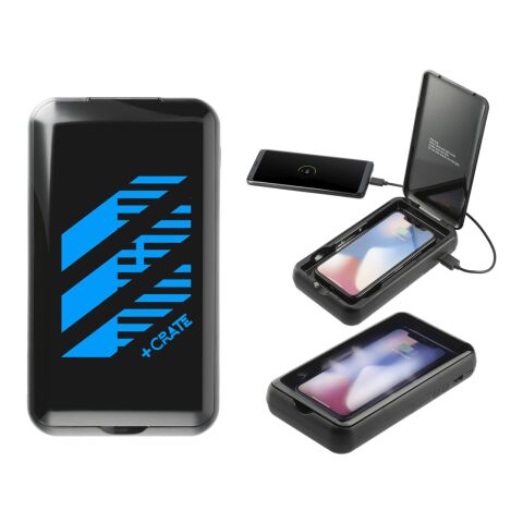 Pristine 10000 Wireless Power Bank w/ UV Sanitizer Standard | Black | No Imprint | not available | not available