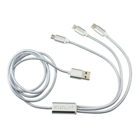 Realm 3-in-1 Long Charging Cable Standard | Silver | No Imprint | not available | not available