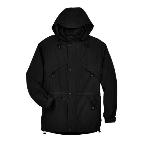 Adult 3-in-1 Parka with Dobby Trim Black | XL | No Imprint | not available | not available