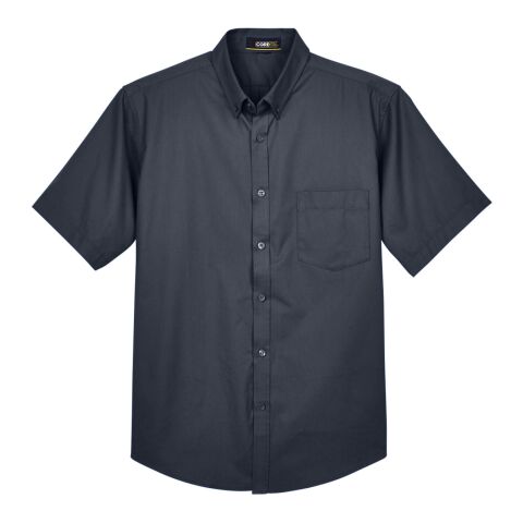 Men&#039;s Optimum Short-Sleeve Twill Shirt Graphite | M | No Imprint | not available | not available