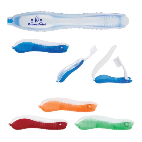 Travel Toothbrush In Folding Case Blue | No Imprint | not available | not available