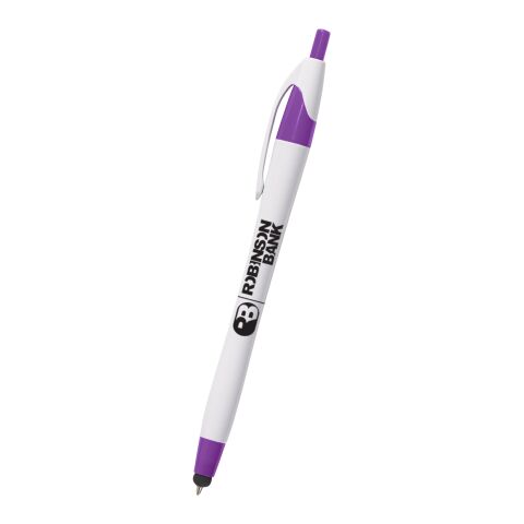 Dart Pen With Stylus Standard | White-Purple | No Imprint | not available | not available