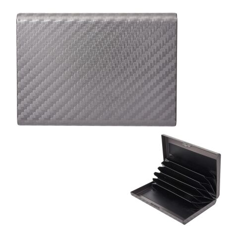 RFID Carbon Fiber Pattern Aluminum Card Case Gun Metal | No Imprint | not available | not available