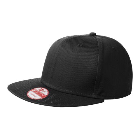 New Era® Flat Bill Snapback Cap Black | No Imprint