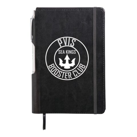 6&quot; x 8.5&quot; Viola Bound Notebook with Pen Standard | Black | No Imprint | not available | not available