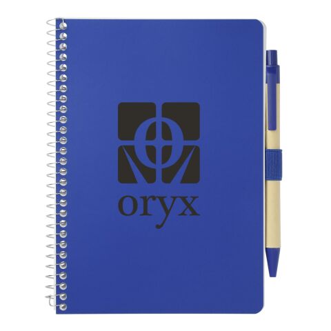 5” x 7” FSC® Mix Spiral Notebook with Pen Standard | Blue | No Imprint | not available | not available