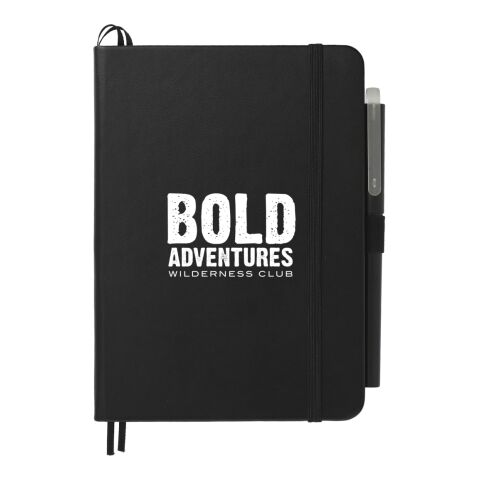 5&quot; x 7&quot; Bulleting Bound Notebook w Pen Black | No Imprint | not available | not available