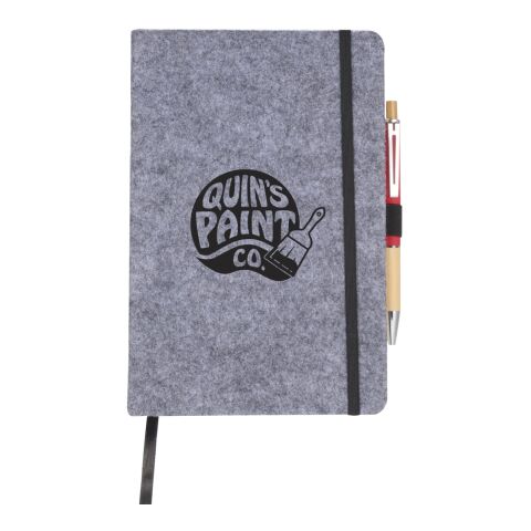 The Goods 8&quot; x 5.5&quot; Recycled Felt Bound Notebook Charcoal | No Imprint | not available | not available