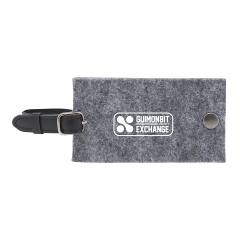 Recycled Felt Luggage Tag Charcoal | No Imprint | not available | not available