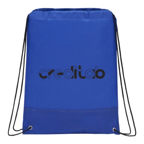 Crossweave Heat Sealed Drawstring Bag Standard | Royal Blue with Black Trim | No Imprint | not available | not available