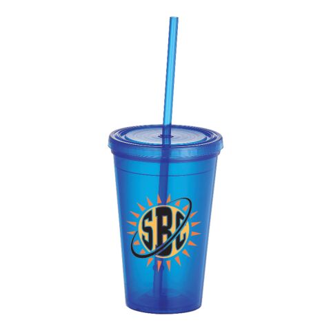 Iceberg 16oz Double-Wall Tumbler w/Straw Standard | Transparent-Blue | No Imprint | not available | not available