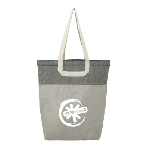 Recycled Cotton U-Handle Book Tote Standard | Natural-Black | No Imprint | not available | not available