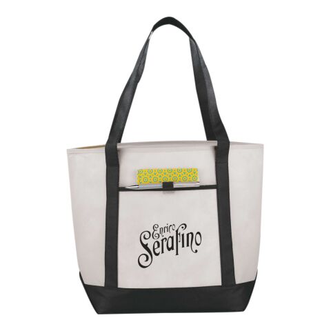 Lighthouse Non-Woven Boat Tote Standard | Black | No Imprint | not available | not available