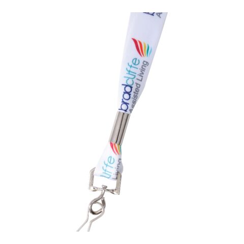 Full Color 3/4&quot; Premium Lanyard w/ Hook White | No Imprint | not available | not available