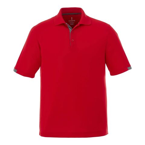 Men&#039;s Kiso Short Sleeve Polo Standard | Red-Steel Grey | 5XL | No Imprint | not available | not available