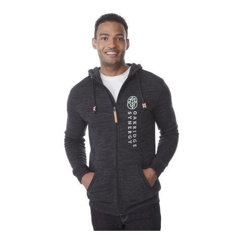 Men&#039;s Space Dye Zip Hoodie Standard | Black | S | No Imprint | not available | not available