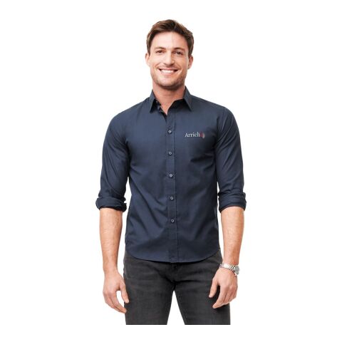 Castello Wrinkle-Free Long Sleeve Slim Fit Shirt - Men&#039;s Standard | Navy Blue | XL | No Imprint | not available | not available