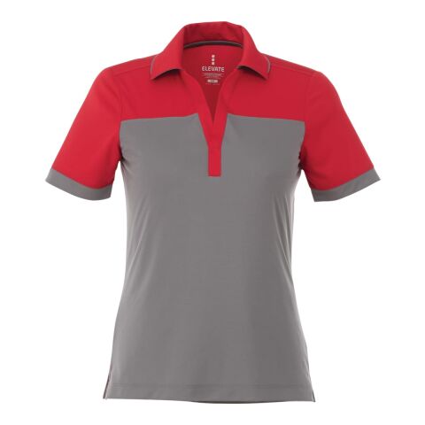 Women&#039;s MACK Short Sleeve Polo Standard | Team Red Heather-Steel Grey | XS | No Imprint | not available | not available