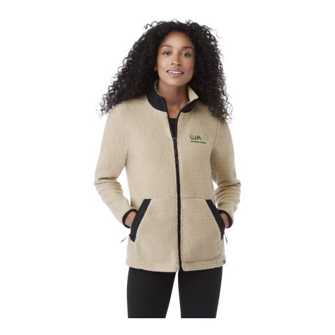 Women&#039;s KAHUZI Eco Full Zip Sherpa Standard | Khaki-Black | S | No Imprint | not available | not available