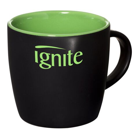 12oz Riviera Ceramic Mug Standard | Black-Lime Green | No Imprint | not available | not available