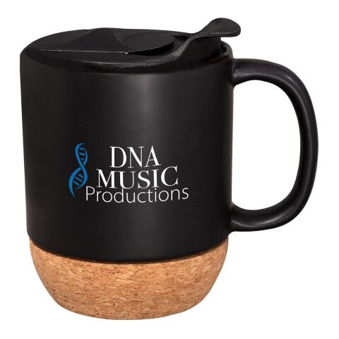 14oz Ceramic Mug With Cork Base Standard | Black | No Imprint | not available | not available