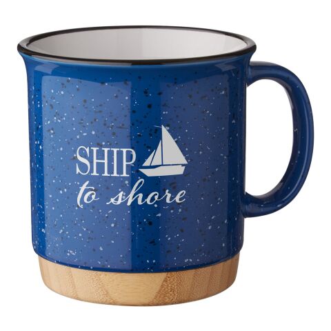 15oz Campfire Mug With Bamboo Base Standard | Dark Blue | No Imprint | not available | not available