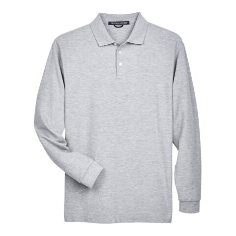Men&#039;s Pima Piqué Long-Sleeve Polo Gray | L | No Imprint | not available | not available