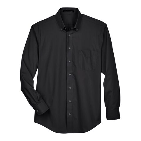 Men&#039;s Crown Collection® Tall Solid Broadcloth Woven Shirt Black | CUSTOM (3XT) | No Imprint | not available | not available