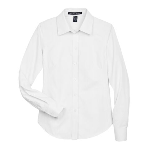 Ladies&#039; Crown Collection® Solid Oxford Woven Shirt White | 2XL | No Imprint | not available | not available