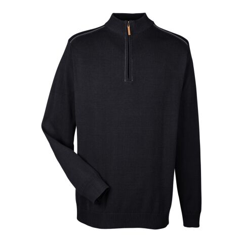 Men&#039;s Manchester Fully-Fashioned Quarter-Zip Sweater Black-Graphite | M | No Imprint | not available | not available