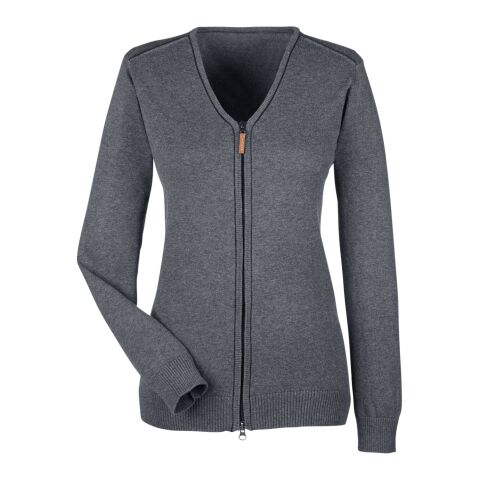 Ladies&#039; Manchester Fully-Fashioned Full-Zip Cardigan Sweater Gray-Black | M | No Imprint | not available | not available
