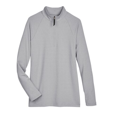 CrownLux Performance® Ladies&#039; Clubhouse Micro-Stripe Quarter-Zip Gray | XL | No Imprint | not available | not available